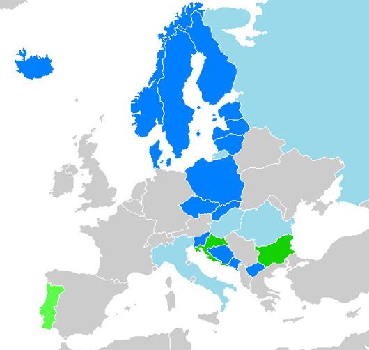 Lichtpflicht am Tag - Europakarte