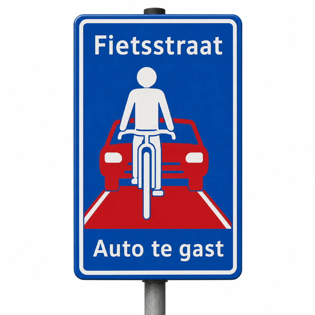 Fahrradstrasse Auto zu Gast Fietsstraat auto te gast