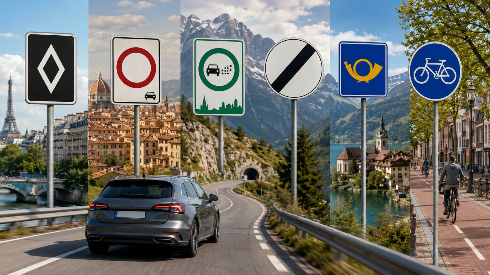 Verkehrsschilder in Europa