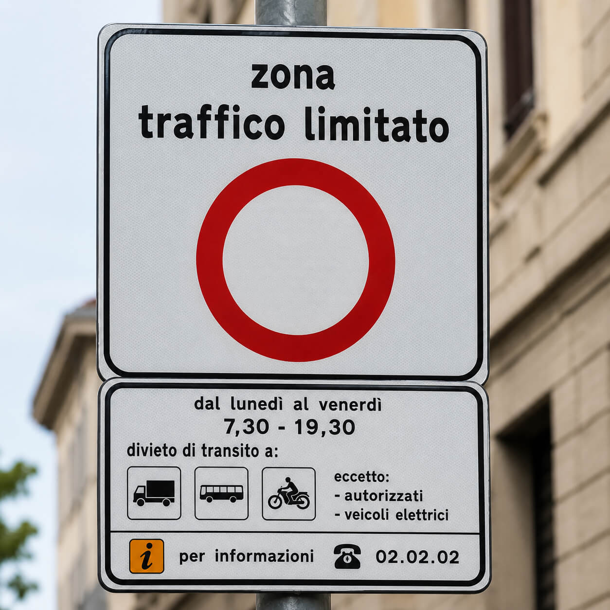 verkehrsbeschraenkte Zone ZTL Zona a Traffico Limitato