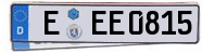 autokennzeichen mit E