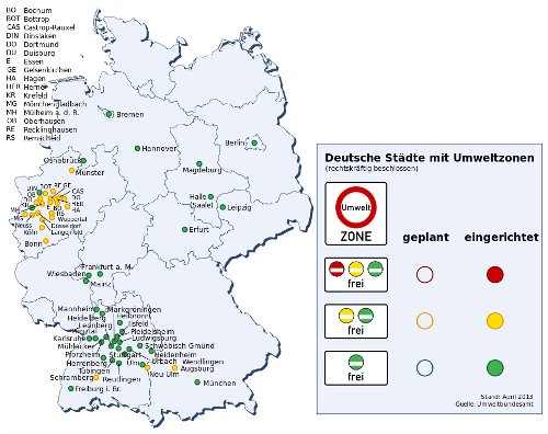 Umweltzonen in Deutschland