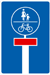 Sackgasse für Fußgänger und Radfahrer frei